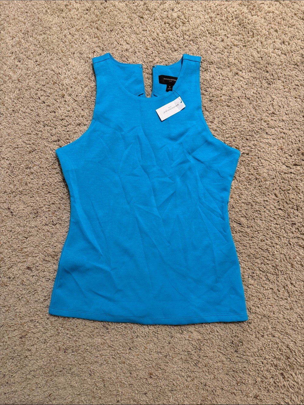 Banana Republic Bright Turquoise Ribbed Tank Top
